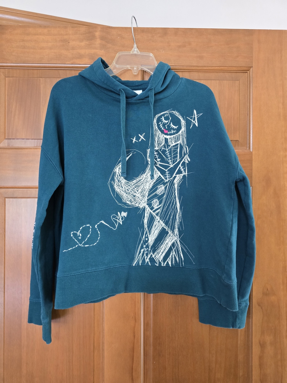 Disney Nightmare Before Christmas  Hoodie Sweatshirt -Casual Pullover Dark Teal